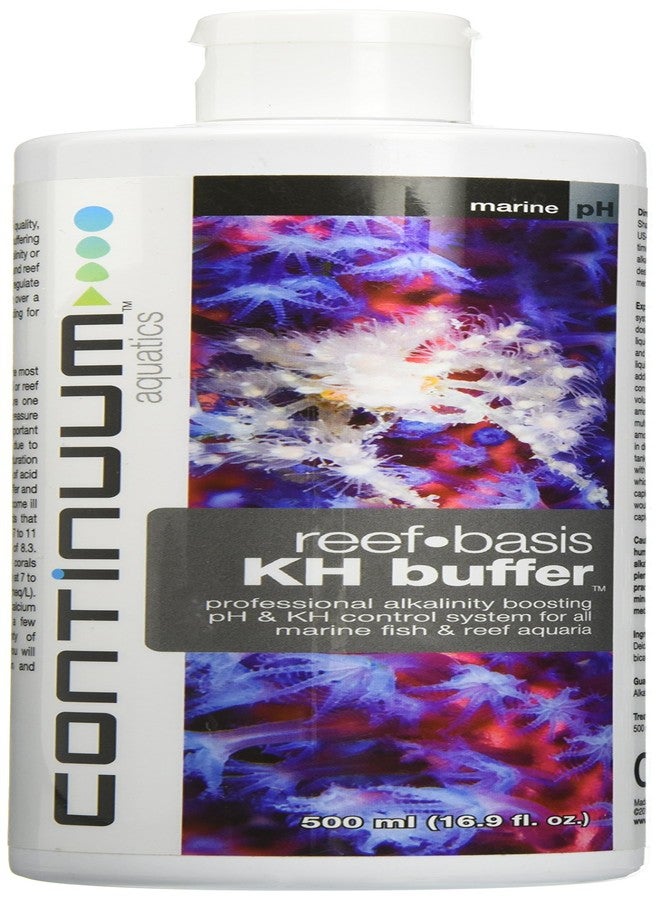 Continuum Aquatics Reef-Basis KH Buffer, professional alkalinity boosting pH & KH control system for all marine fish & reef aquaria, 500ml - Image 1